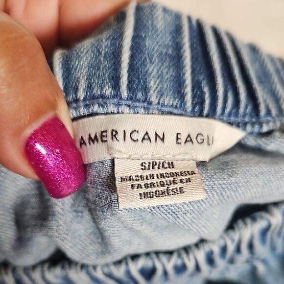 American Eagle Outfitters Blue Tiered Bubble Skirt - Picture 2 of 16